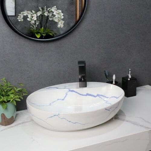 Nordic white marble ceramic tabletop basin art basin washbasin washbasin washbasin toilet washbasin