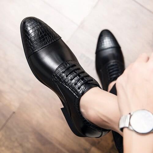 Retro Men Dress Shoes Gentlemen 38-48 Leather Wedding Men Loafers Men Flats Leather Oxfords Shoes Formal Shoes Zapatillas Hombre