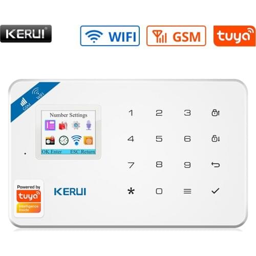 KERUI W181 Smart Alarm System WIFI GSM Perimeter Protection TFT Color Screen Home Safety Call Push APP Remote Control Wireless