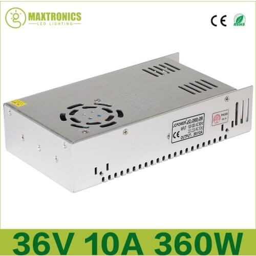 Best price 36V 10A 360W Universal Regulated Switching Power Supply for CCTV Led Radio Free shipping