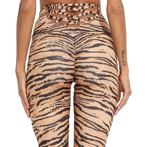 Women Skinny Yoga Sports pants Digital printed tiger gym workout pants running Activewear High Waist Yoga Fitness Leggings