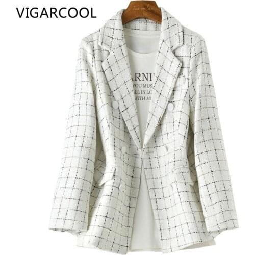 2021 autumn New French style small fragrant tweed plaid slim Suit Jacket temperament short and thin Ladies high-quality Jacket
