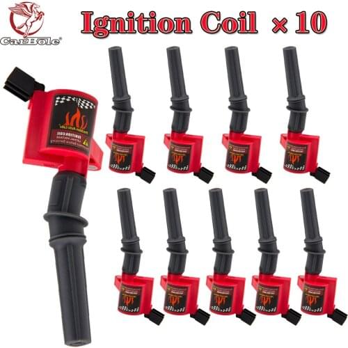 10 Ignition Coils Pack for Ford 4.6L 5.4L F-150 F250 F350 V8 V10 DG508 2001 2002 2003 2004 Ford Lincoln Mercury Ignition Coil