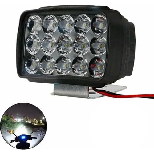 2PCS Universal Electric Motorcycle Headlight Auto Modified Front Glare Spotlights 15 LED Lights For Cars Motocycle Accessories