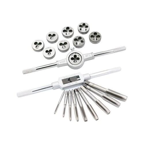 20/40pcs/Set Metric Tap Wrench Tip And Die Set M3-M12 Screw Thread Metric Plugs Taps Nut Bolt Alloy Metal Hand Tools