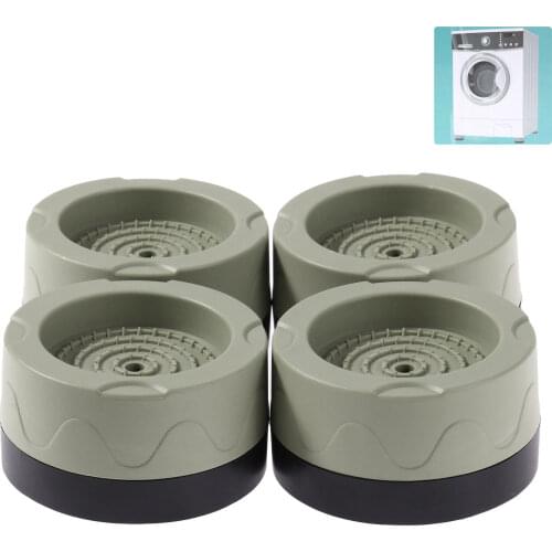 4 Washer Mats Anti Vibration Washing Machine Stand Dryer Support Pads Non Slip Plastic Feet Covers Protector Furniture Legs Caps