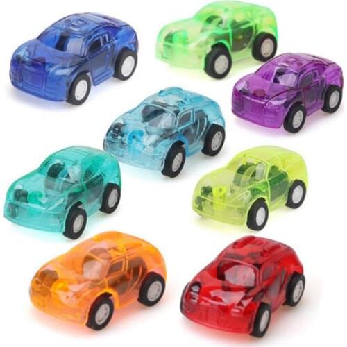 5pcs/set Funny Mini Transparent Pull Back Car Figure Toys for Kids Toddlers Birthday Play Plastic Vehicle Gift