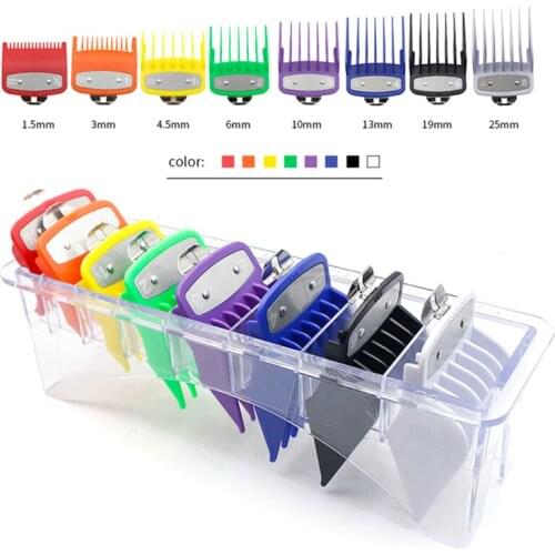 8 Colors Universal Hair Trimmer Guards Attachment Barber Styling Accessories For Clippers Professional Hairdressing Tools