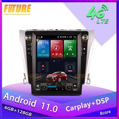 Tesla Screen Android 11.0 Car Radio Stereo For Toyota Camry 2014 2015-2017 Car Multimedia Player GPS Navigation 2 Din Head Unit
