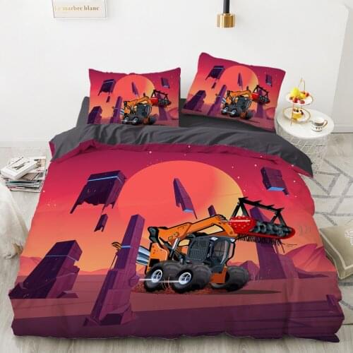 Car Cartoon Kids Bedding set for children baby girls Duvet cover set pillow case Bed linens Quilt cover 240x220 140x200 fiery