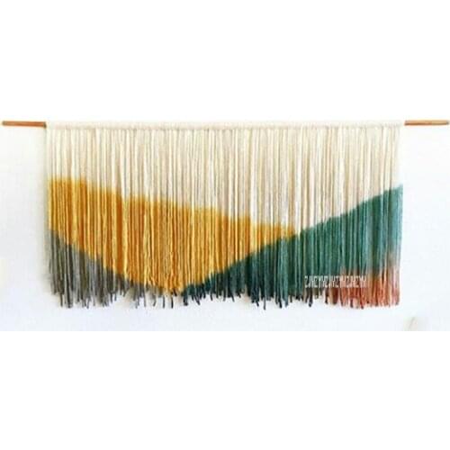 Bohemian Macrame Hand-knit Wall Hanging Tapestry Craft Coffee Shop Wall Art Backdrop Living Room Sofa Background Home