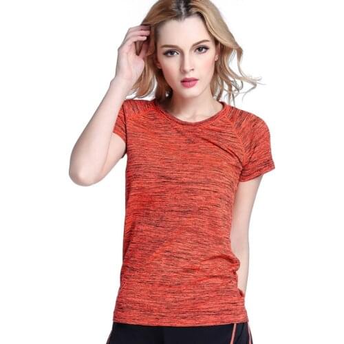 Quick Dry Professional Women Sports T Shirt For Yoga Fitness Running Jogging Gym Sweat Breathable Exercises Short Sleeve Tops