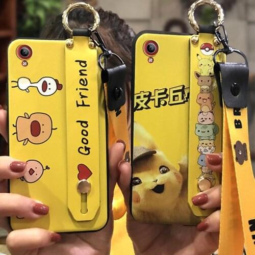 Phone Holder Kickstand Phone Case For VIVO-Y91C/Y90 Anti-dust Waterproof Silicone Shockproof Lanyard