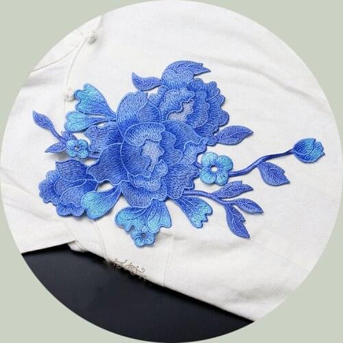 Quality parches toppe para la ropa flower embroidered patches for jeans sew on patches for clothing parches bordados ropa