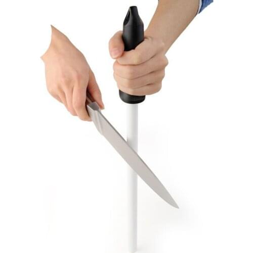 Ceramic(zirconia) Rod Knife Sharpener With ABS Handle Sharpening For Chefs Steel Knives Kitchen Assistant Helper musat 10/12inch