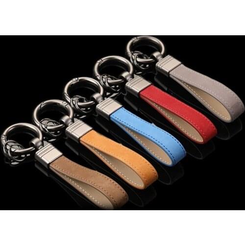 Multicolors Keychain Leather Pendants Personalized Auto Key Rings Decorations for Storage Car Door Home Keys Men Women