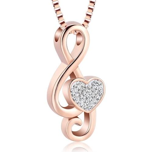 Cremation Jewelry Crystal Music Note Urn Necklace Stainless Steel Cremation Ashes Holder Keepsake Pendant Memorial Locket