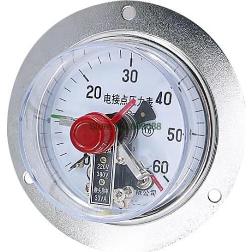 Magnetic Assisted Axial Side Electric Contact Pressure Gauge YXC100ZT YXC-100ZT