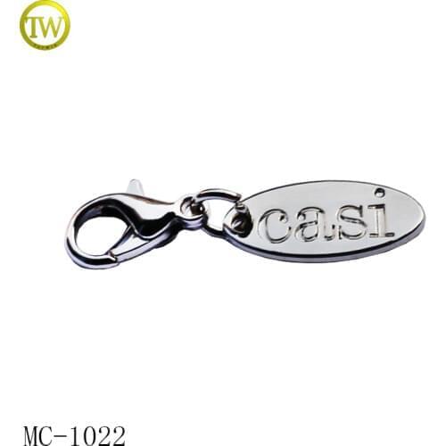 MC1022 Custom phone case metal tags silver Metal logo tags for clothing, Metal tags for necklace