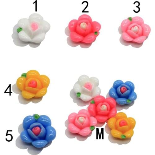 Cute Colorful Resin Flower Flat Back Cabochon Resin Crafts DIY Scrapbooking Decor Parts