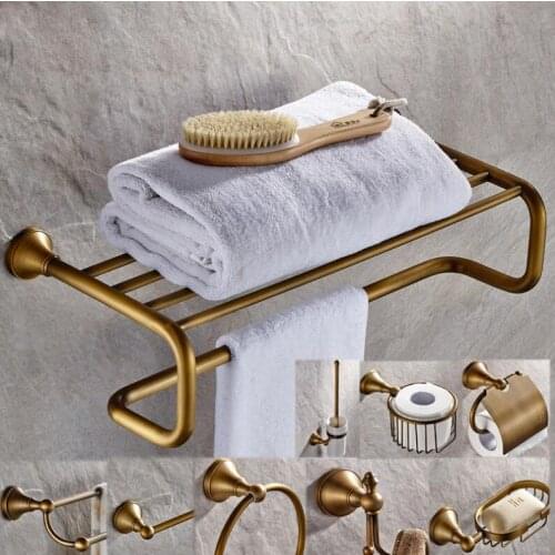 Brass Bathroom Accessories Set, Antique Bronze Paper Holder,Towel Bar,Toilet Brush holder ,Towel Holder bathroom Hardware set