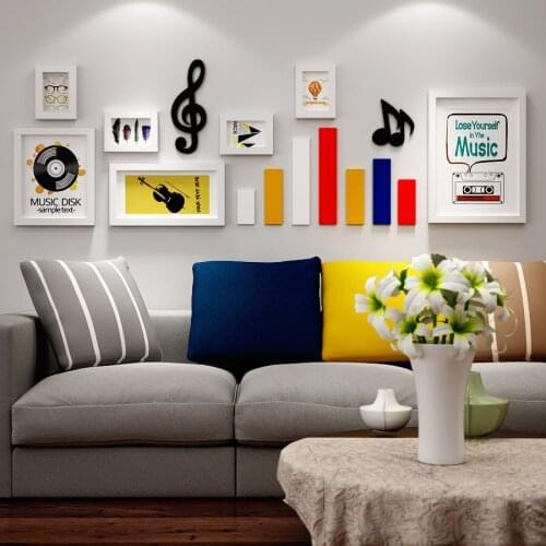Wall Hanging Wooden Photo Frame Set 10Pcs For Hallway Bedroom Living Room Family Wall Decoration Modern Art Home Decor Picture