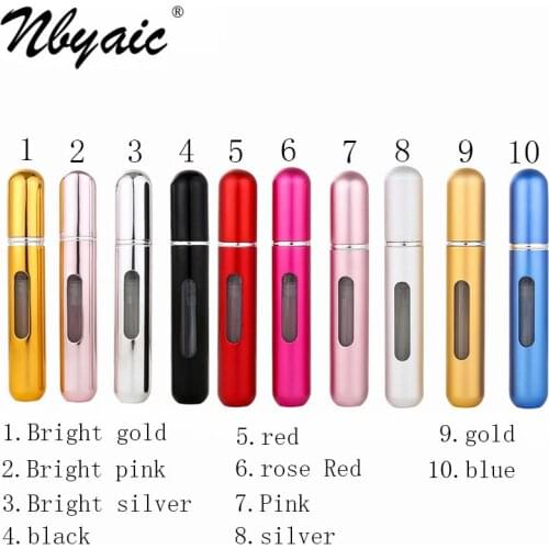 Nbyaic 100pcs perfume, bottled, traveling, 8ml,portable, bottled, perfumed spray, bottled, multicolored empty bottle