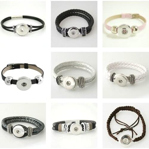 New Fashion 20mm 18mm Snap Button Bracelet DIY Jewelry 5pcs/lot KD3003