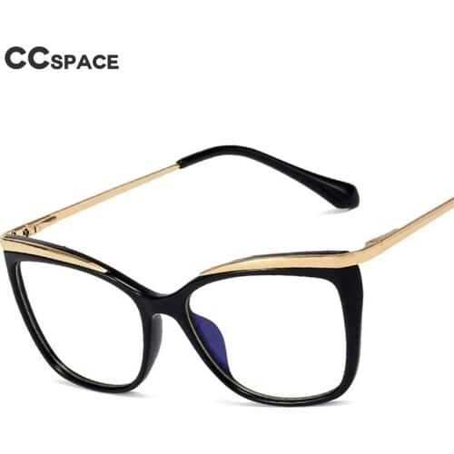 48293 Plastic Titanium Anti Blue Light Optical Glasses Frames Spring Leg Men Women Cat Eye TR90 Fashion Computer Eyeglasses