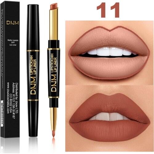 2 In 1Double Head Lipstick Pencil Long-Lasting Multifunct Lip Liner Moisturizer Matte Lipsticks Cosmetics Easy To Wear TSLM1