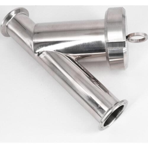 3/4" 1" 1-1/4" 1-1/2" Pipe OD x 1.5" Tri Clamp Sanitary Y-Shaped Strainer Filter 316L Stainless Steel For Beer Brewing