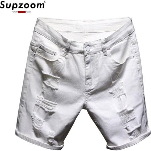 2020 New Arrival Shorts Men Zipper Fly Casual Solid Cotton Summer Hole Elastic Thin Black Mens Homme Boardshorts Beach Regular