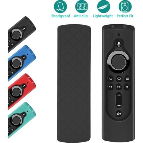 Silicone Case Anti Slip Shock Proof Cover for Fire TV Edition 4K Smart Voice Remote Element