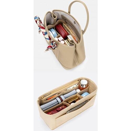 For GARDEN PARTY 30 36 H Felt Cloth Insert Bag Organizer Makeup Handbag Organizer Travel Inner Purse Portable Cosmetic Bags