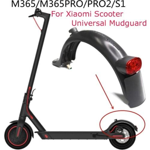 Splash Fender Mudguard for Xiaomi Mijia M365/M365 PRO/PRO 2/S1 Scooter Back Rear Mudguard Wing with Taillight Hook License Plate