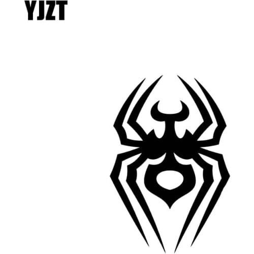 YJZT 9.5CM*14CM Minimalist Bug Tarantula Spider Artistic Vinyl Decal Original Car Sticker Black/Silver C19-0721