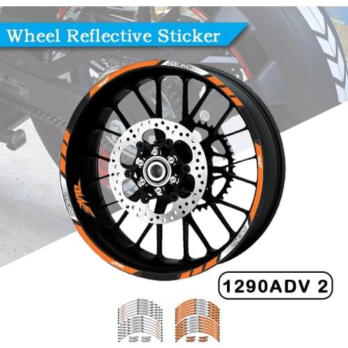 12 Strips Stickers Motorcycle Decals Reflective Waterproof Wheel Decals For 1090 1290 1190 390 Adventure ADV Super Adv 1290