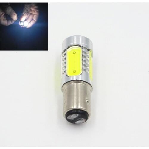 1X 1157 BAY15D P21/5W BA15D BAU15D 7.5W White 5 COB LED Tail Brake Stop bulb Fog Light 7528 2057