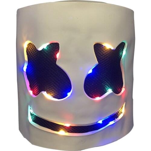 2021Live Performance of Halloween Halloween Fashion Cosplay Anime Mask Marshmallow Cos Electric Syllable DJ Marshmello Same Mask