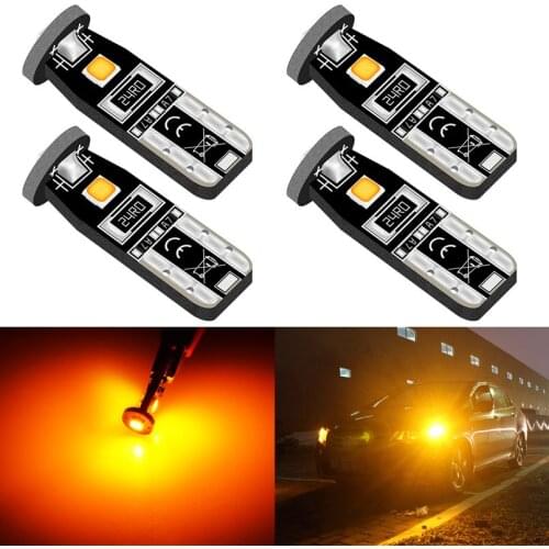 4x Led T10 W5W Canbus bulbs 168 194 LED bulbs for Audi BMW VW Door Step License Plate Lights bulbs for Car White Red Amber 12V