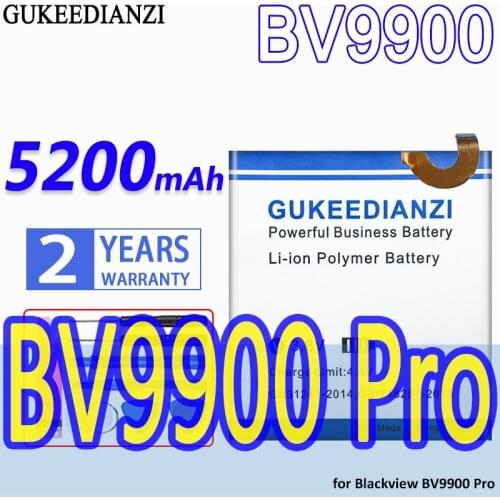 GUKEEDIANZI High Capacity Battery BV9900 5200mAh for Blackview BV9900 Pro Bateria