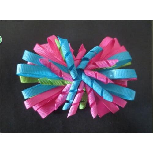 FREE SHIPPING 12PCS Happy Girl Boutique 4" Peacock Hair Bows Boutique Korker Children Hair Kids Hairclips Handmade Headwear
