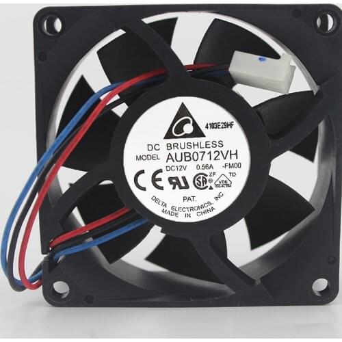 Large air volume AUB0712VH 7cm7 cm 7025 chassis cpu fan 4-pin 4-wire temperature control pwm speed