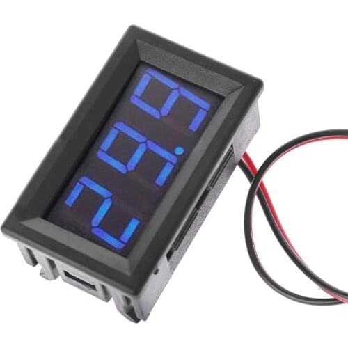 DC 5-120V Mini Digital Voltmeter LED Display Panel 2 Wire Volt Meter Voltage Test For 12V 24V 96V Motorcycle Car