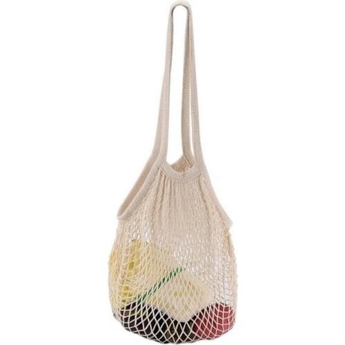 Colors Reusable Shopping Bags Portable Net Bag Fruit Vegetable Storage Eco-friendly Cotton foldable Mesh Bag for Shopping
