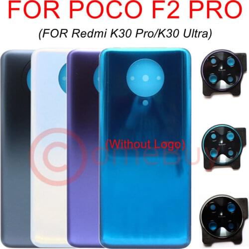 For Xiaomi Poco F2 Pro Back Battery Glass Cover Rear Housing Door Case For Poco F2 Pro Battery Cover Pocophone Replacement Parts
