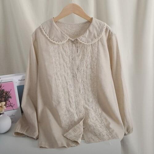 Женские льняные рубашки GIOIO China At AliExpress