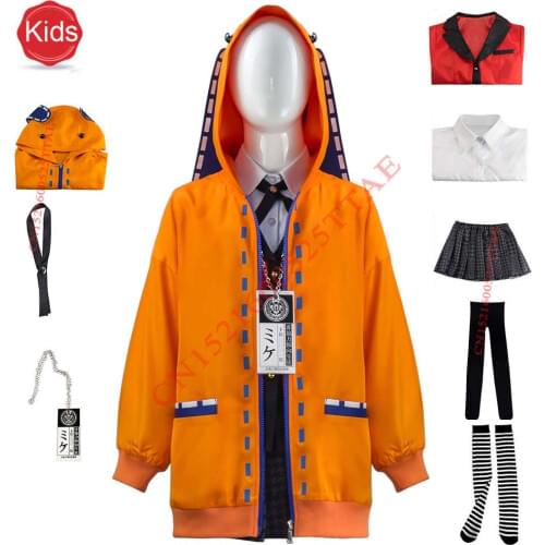 HOT Anime Kakegurui School Girls JK Uniform Hoodie Runa Yomotsuki Kids Cosplay Costume Kirari Jabami Yumeko Girl Halloween Dress