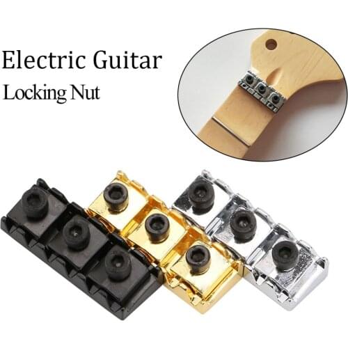 Chrome 42mm Electric Guitar String Locking Nut Tremolo Bridge Guitars Parts Musical Instrument Accessories