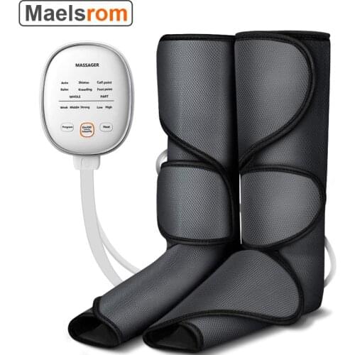 Foot and Leg Air Compression Massager Calf Wraps Massage for Circulation and Relaxation with Controller 6 Modes 3 Intensities